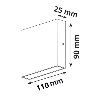 LED Lauko sieninis šviestuvas CHICAGO LED/3,5W/230V IP44 baltas