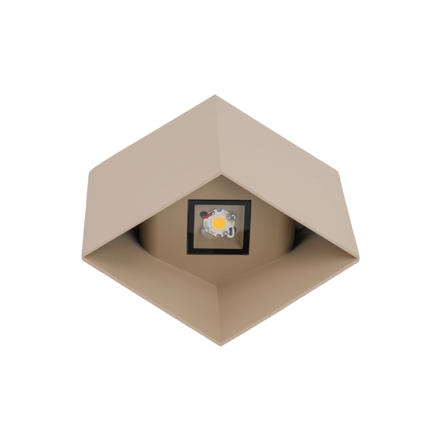 LED lauko sieninis šviestuvas CUBE LED/10W/230V IP54 smėlinė