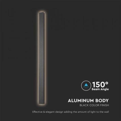 LED lauko sieninis šviestuvas LED/10W/230V 3000K IP65 51 cm juodas