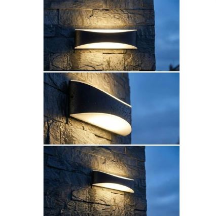 LED lauko sieninis šviestuvas LED/10W/230V IP65 juodas
