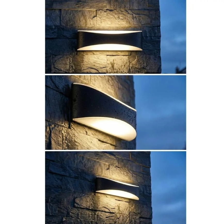 LED lauko sieninis šviestuvas LED/10W/230V IP65 juodas