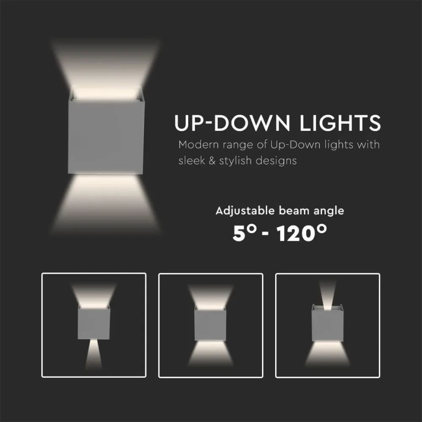 LED Lauko sieninis šviestuvas LED/11W/230V 4000K IP65 pilkas