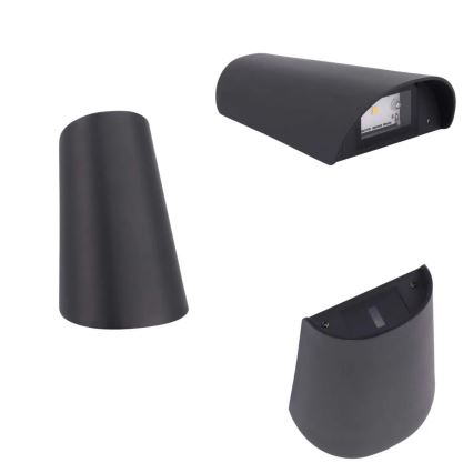LED lauko sieninis šviestuvas LED/11W/230V IP65 juodas