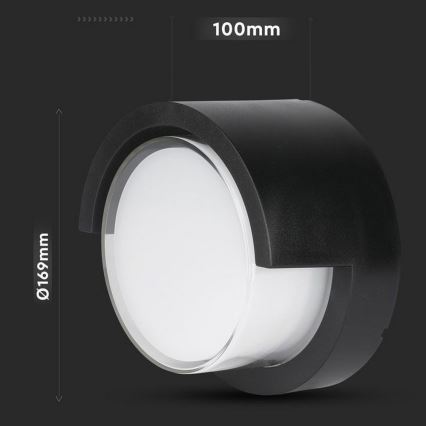 LED Lauko sieninis šviestuvas LED/12W/230V 3000K IP65