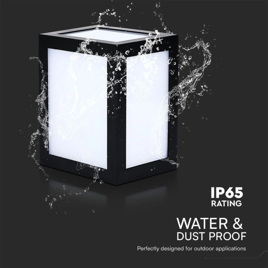 LED lauko sieninis šviestuvas LED/12W/230V 3000K IP65 juodas