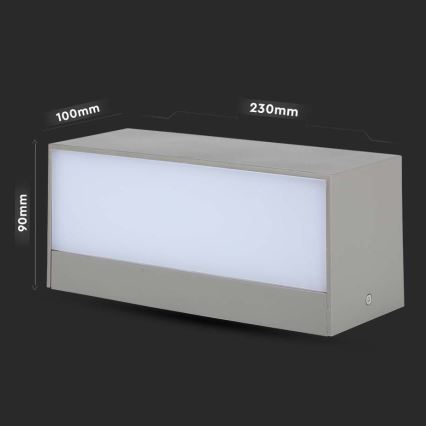 LED Lauko sieninis šviestuvas LED/12W/230V 6400K IP65