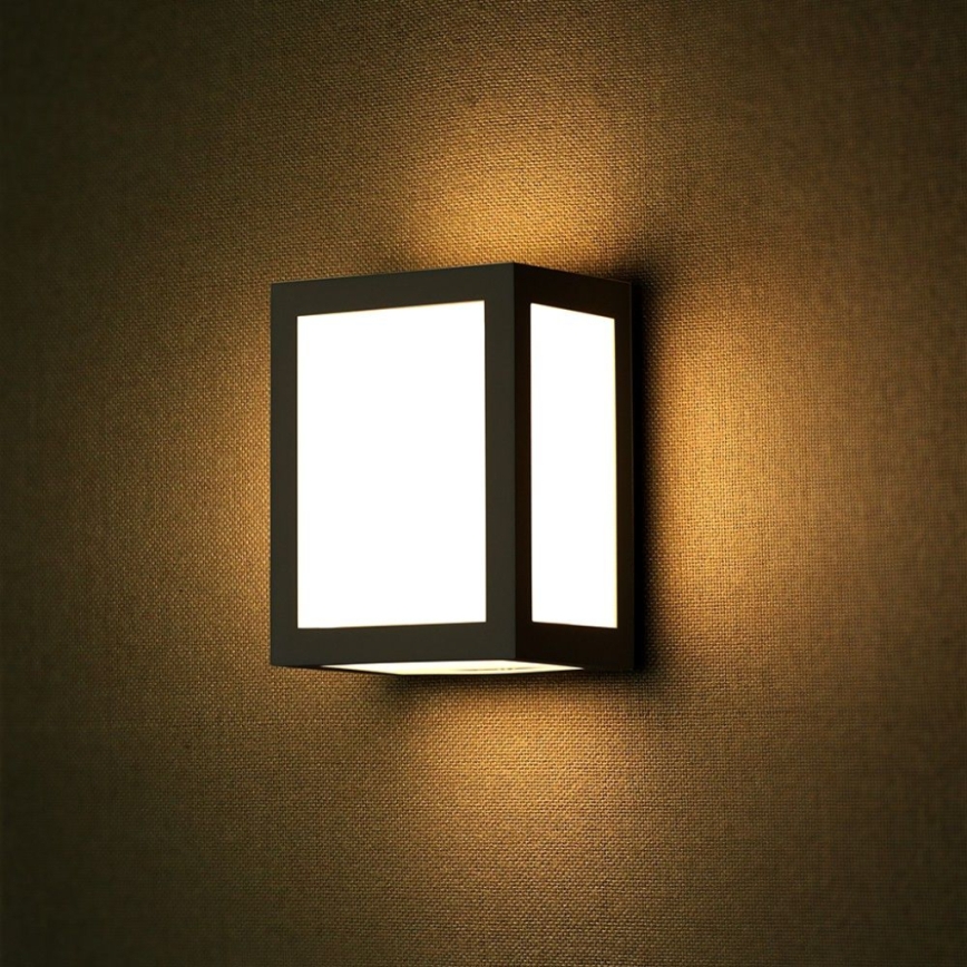 LED lauko sieninis šviestuvas LED/12W/230V 6400K IP65 juodas