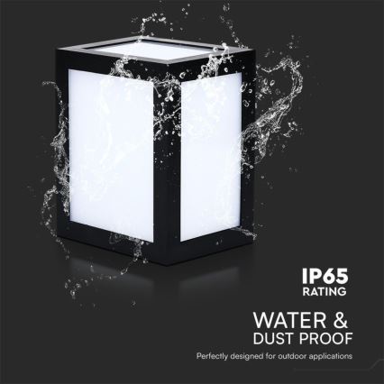 LED lauko sieninis šviestuvas LED/12W/230V 6400K IP65 juodas