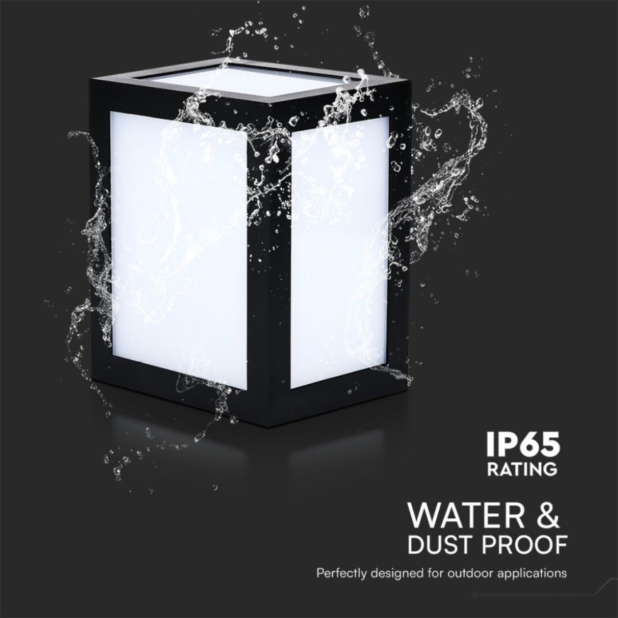 LED lauko sieninis šviestuvas LED/12W/230V 6400K IP65 juodas
