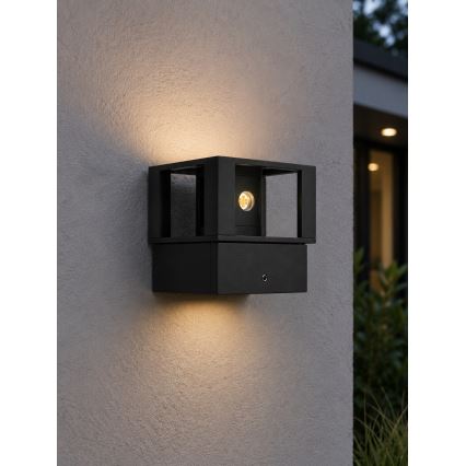 LED lauko sieninis šviestuvas LED/12W/230V IP54 juodas