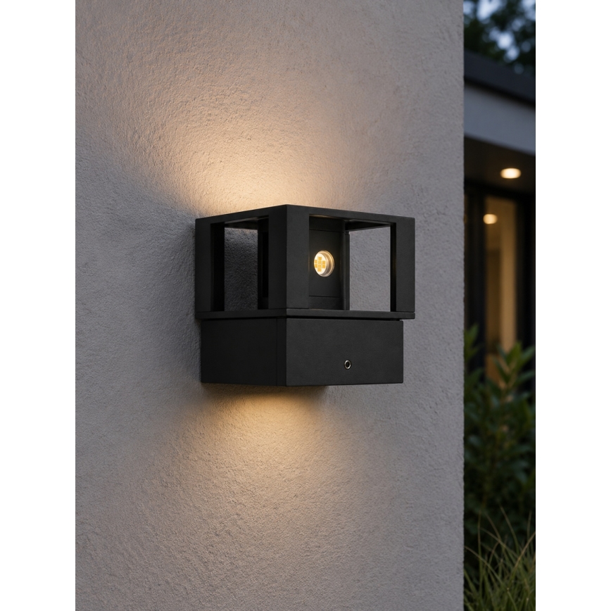 LED lauko sieninis šviestuvas LED/12W/230V IP54 juodas