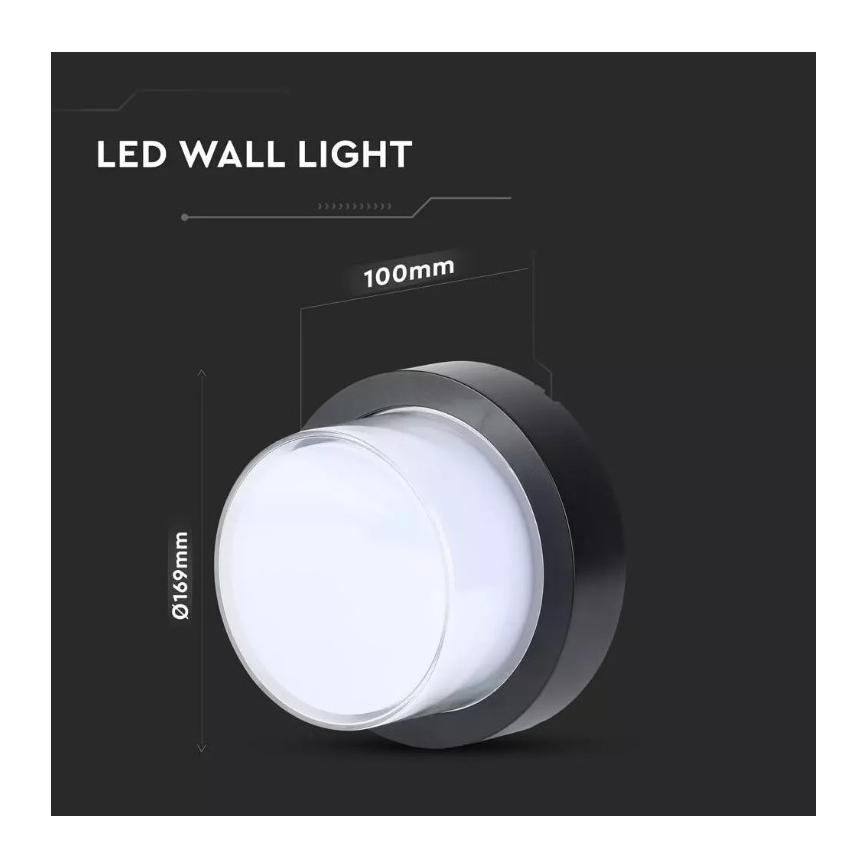 LED Lauko sieninis šviestuvas LED/12W/230V IP65 3000K