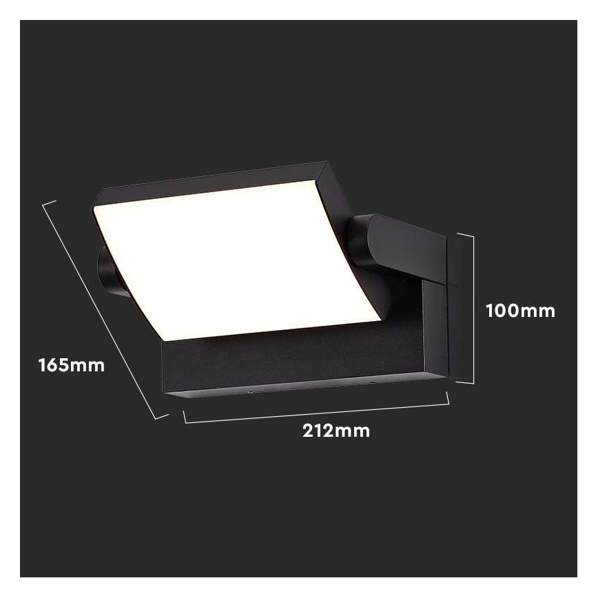 LED Lauko sieninis šviestuvas LED/17W/230V 3000K IP65 juodas