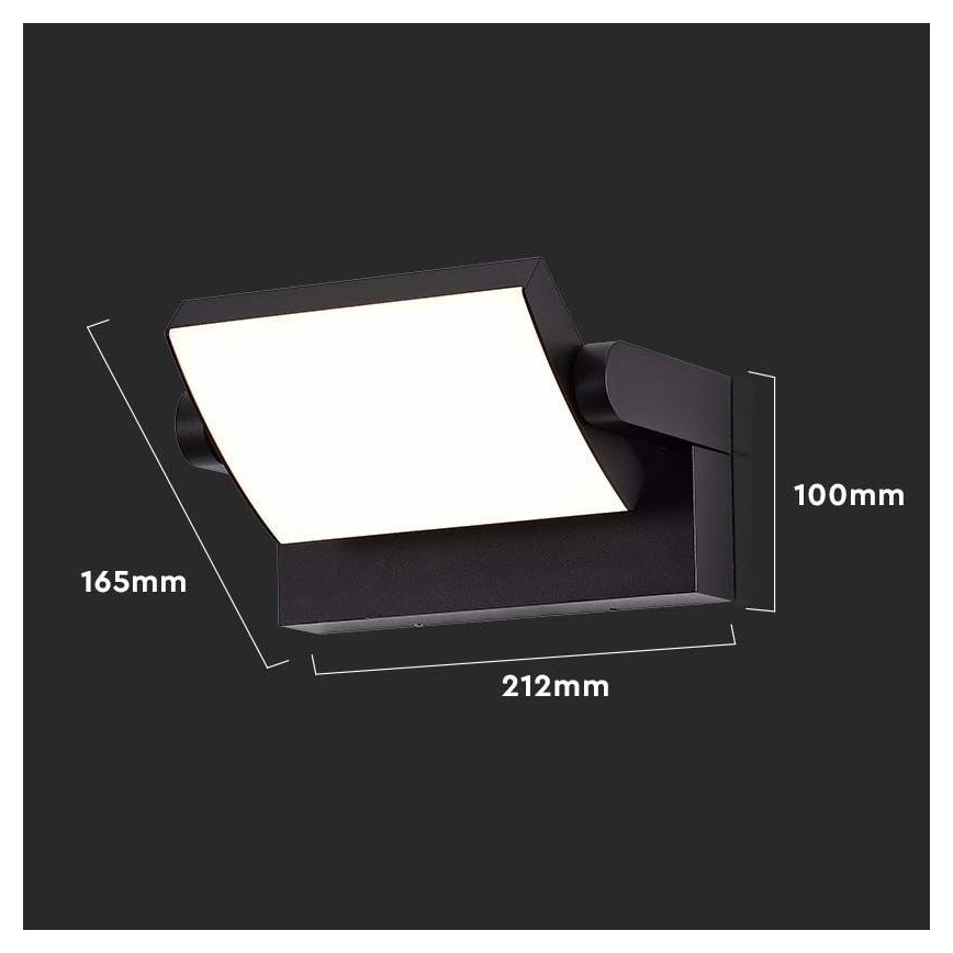 LED Lauko sieninis šviestuvas LED/17W/230V 4000K IP65 juodas