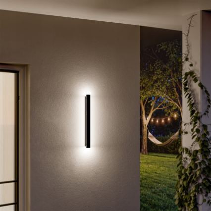 LED Lauko sieninis šviestuvas LED/18W/230V 60 cm IP65 juodas