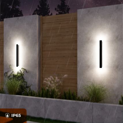 LED Lauko sieninis šviestuvas LED/18W/230V 60 cm IP65 juodas