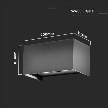 LED lauko sieninis šviestuvas LED/24W/230V 3000K IP65 antracitas