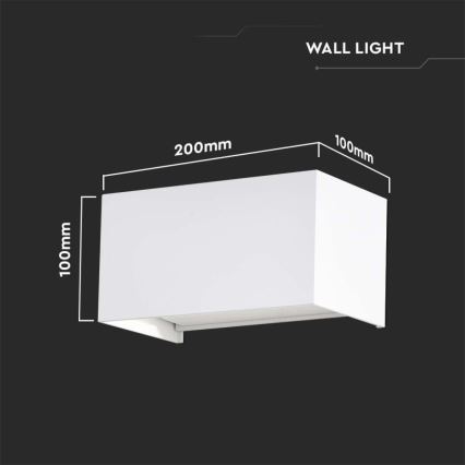 LED lauko sieninis šviestuvas LED/24W/230V 3000K IP65 baltas
