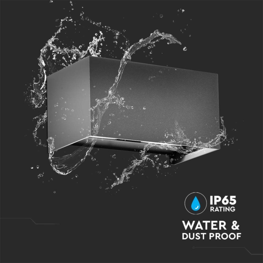 LED Lauko sieninis šviestuvas LED/24W/230V 4000K IP65 antracitas