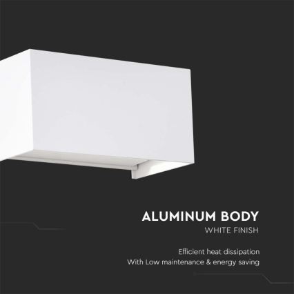LED Lauko sieninis šviestuvas LED/24W/230V 4000K IP65 baltas
