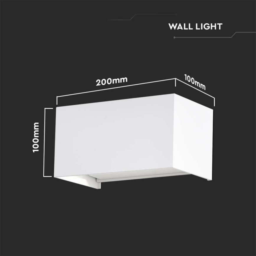 LED Lauko sieninis šviestuvas LED/24W/230V 4000K IP65 baltas