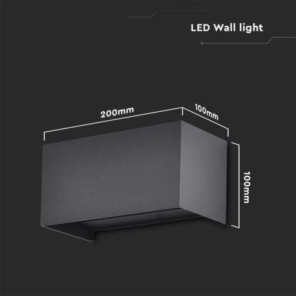 LED lauko sieninis šviestuvas LED/24W/230V 4000K IP65 juodas