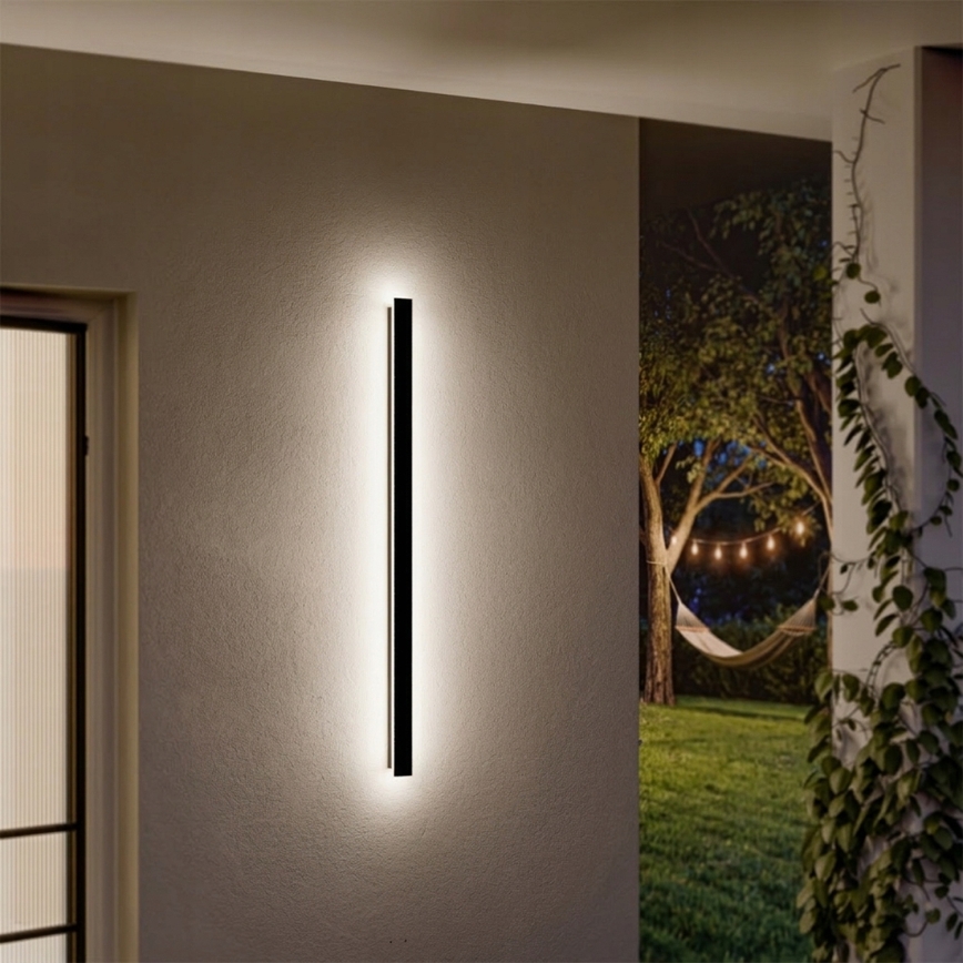 LED lauko sieninis šviestuvas LED/30W/230V 100 cm IP65 juodas