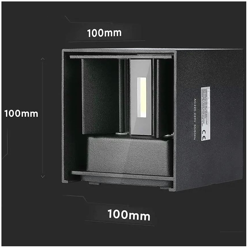 LED Lauko sieninis šviestuvas LED/5W/230V 3000K IP65 juodas