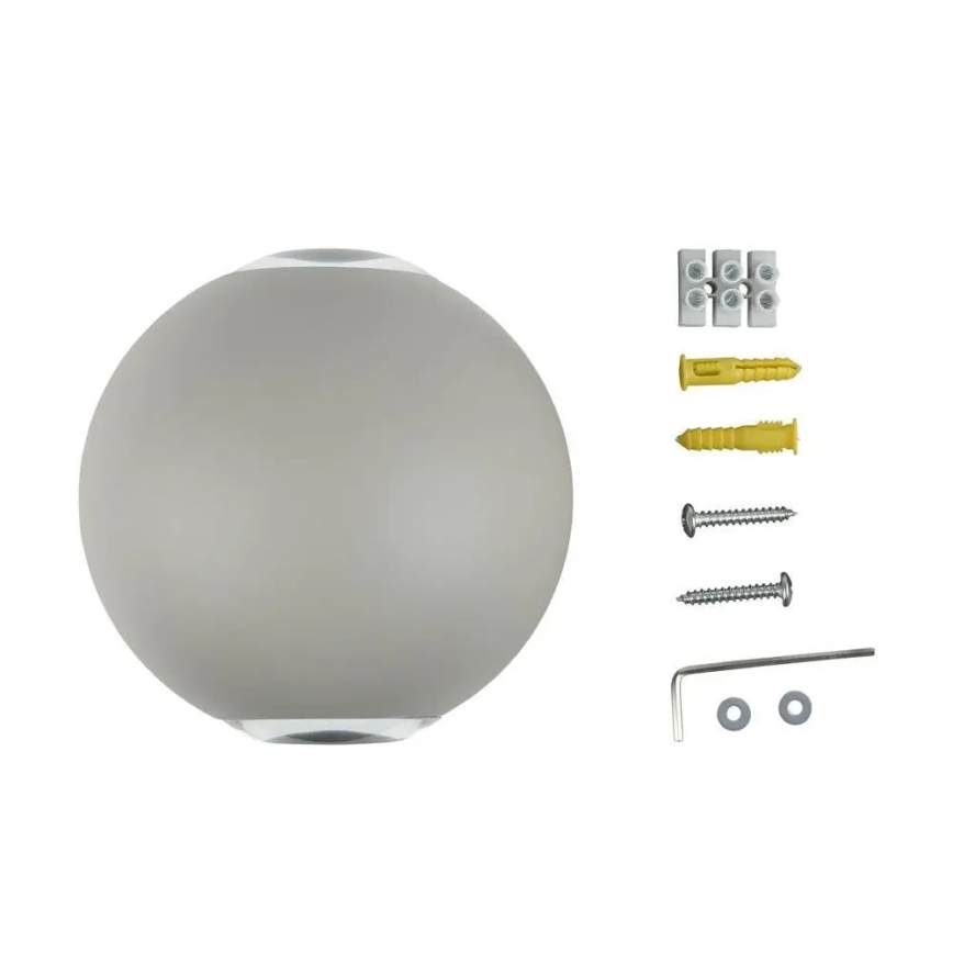 LED Lauko sieninis šviestuvas LED/6W/230V 3000K IP65 pilkas