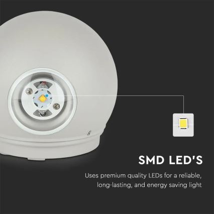 LED Lauko sieninis šviestuvas LED/6W/230V 3000K IP65 pilkas