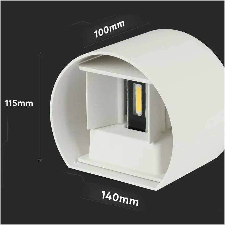 LED Lauko sieninis šviestuvas LED/6W/230V 4000K IP65 baltas