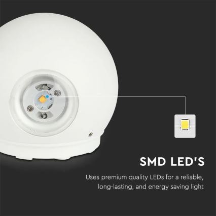 LED Lauko sieninis šviestuvas LED/6W/230V 4000K IP65 baltas