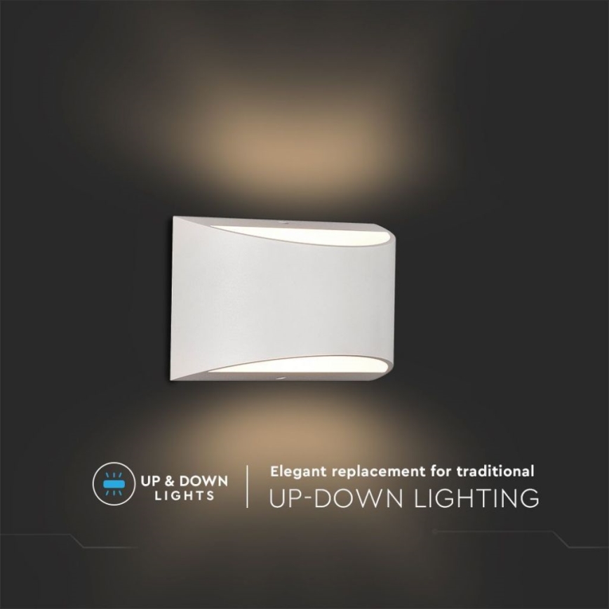 LED lauko sieninis šviestuvas LED/9W/230V 4000K IP54 baltas