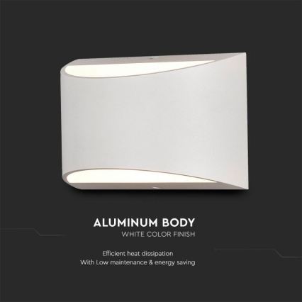 LED lauko sieninis šviestuvas LED/9W/230V 4000K IP54 baltas