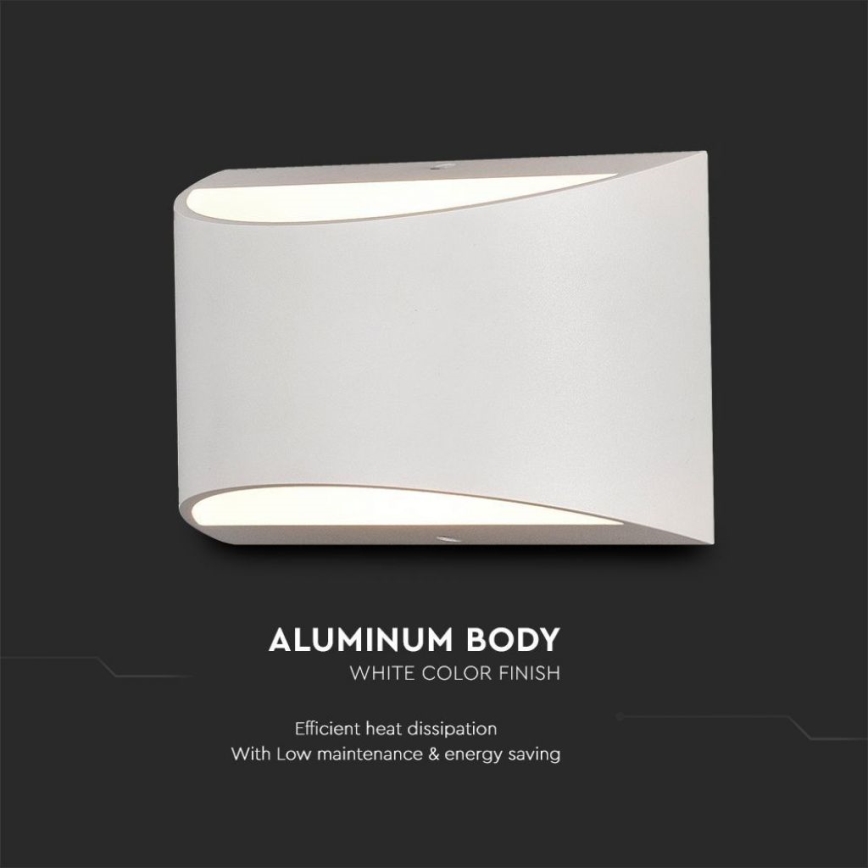 LED lauko sieninis šviestuvas LED/9W/230V 4000K IP54 baltas