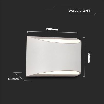 LED lauko sieninis šviestuvas LED/9W/230V 4000K IP54 baltas