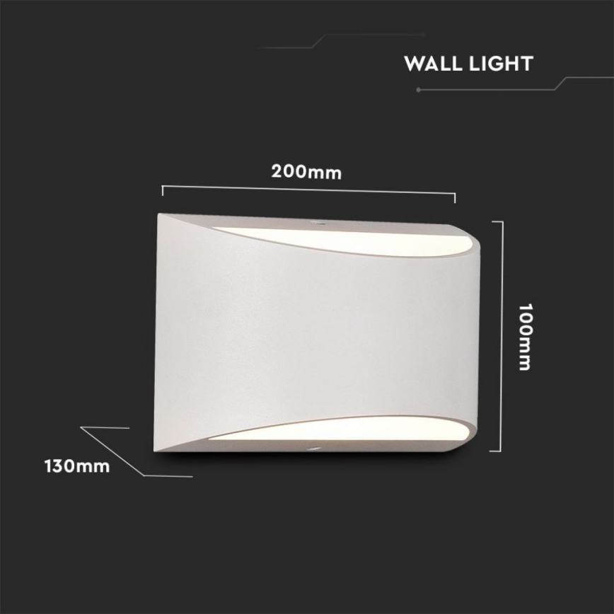 LED lauko sieninis šviestuvas LED/9W/230V 4000K IP54 baltas