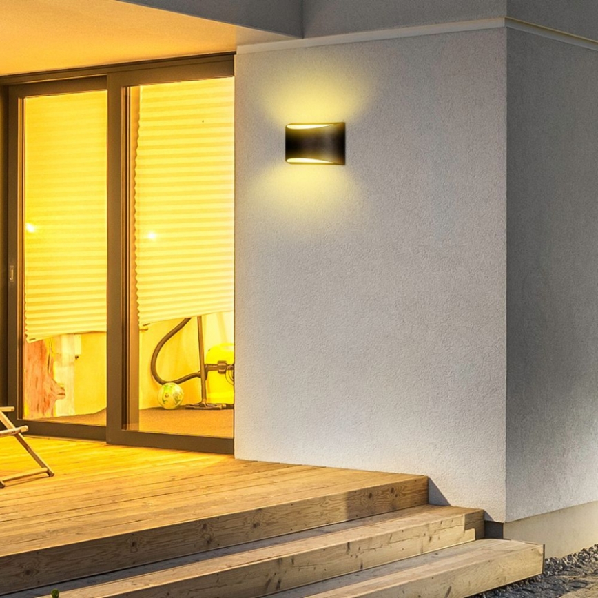 LED lauko sieninis šviestuvas LED/9W/230V 4000K IP54 juodas