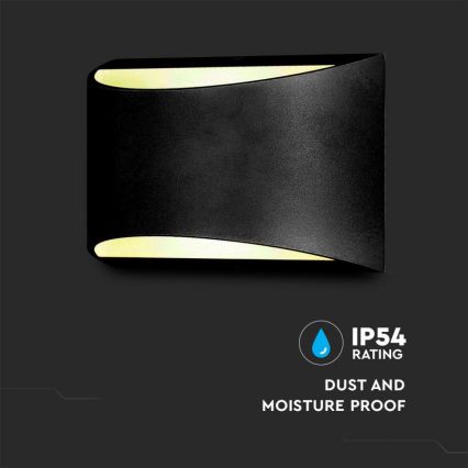 LED lauko sieninis šviestuvas LED/9W/230V 4000K IP54 juodas