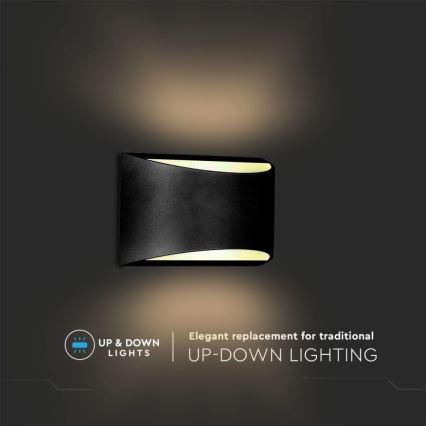 LED lauko sieninis šviestuvas LED/9W/230V 4000K IP54 juodas