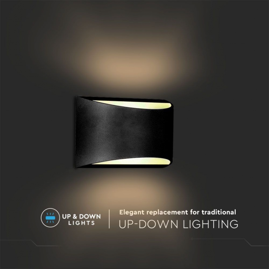 LED lauko sieninis šviestuvas LED/9W/230V 4000K IP54 juodas