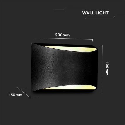 LED lauko sieninis šviestuvas LED/9W/230V 4000K IP54 juodas