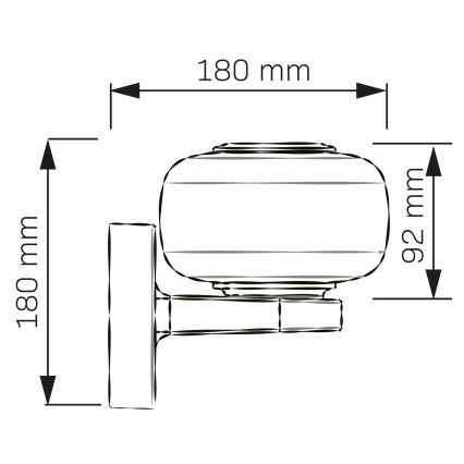 LED lauko sieninis šviestuvas MALAGA LED/12W/230V IP44 juodas