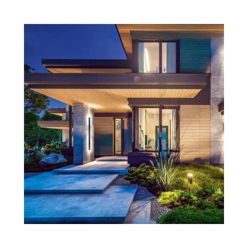 LED lauko sieninis šviestuvas MIRANA LED/25W/230V 4000K IP44 120 cm juodas