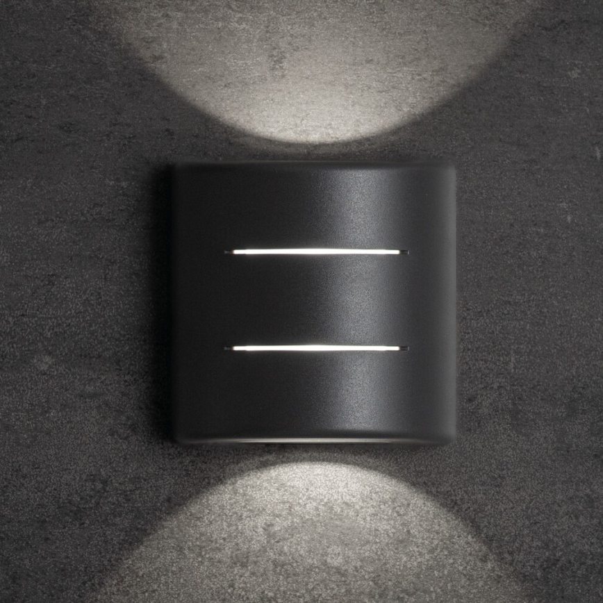 LED lauko sieninis šviestuvas REFAZI LED/6W/230V IP54 antracitas