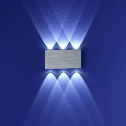 LED Lauko sieninis šviestuvas SILBER 6xLED/1W/230V IP54