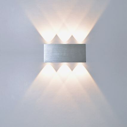 LED Lauko sieninis šviestuvas SILBER 6xLED/1W/230V IP54