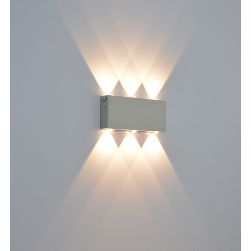 LED Lauko sieninis šviestuvas SILBER 6xLED/1W/230V IP54