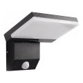 LED lauko sieninis šviestuvas su judesio davikliu LED/18W/230V IP44 juodas