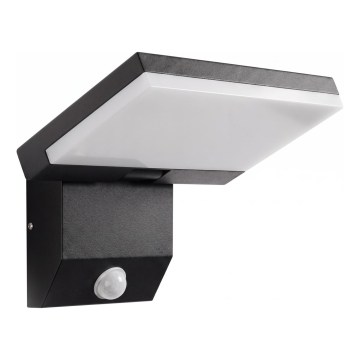 LED lauko sieninis šviestuvas su judesio davikliu LED/18W/230V IP44 juodas